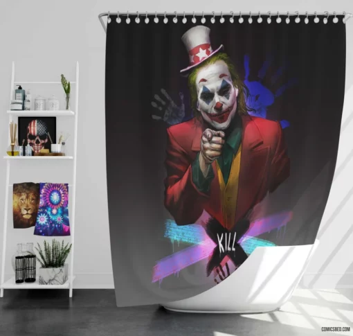 Joker DC Legendary Villain Comic Shower Curtain