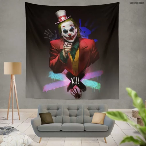 Joker DC Legendary Villain Comic Wall Tapestry