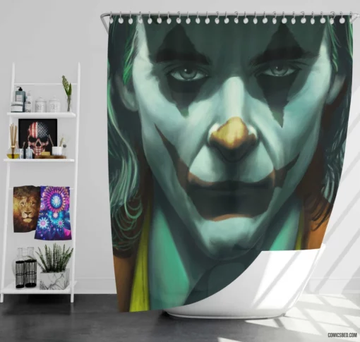 Joker DC Masked Mystery Comic Shower Curtain