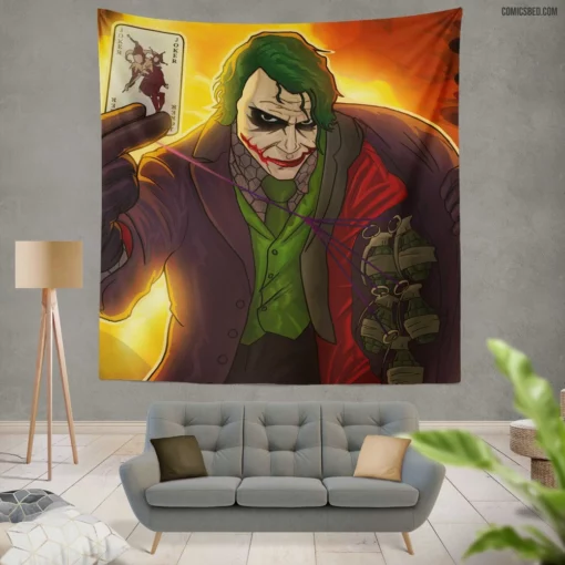 Joker DC Master of Emotion Comic Wall Tapestry