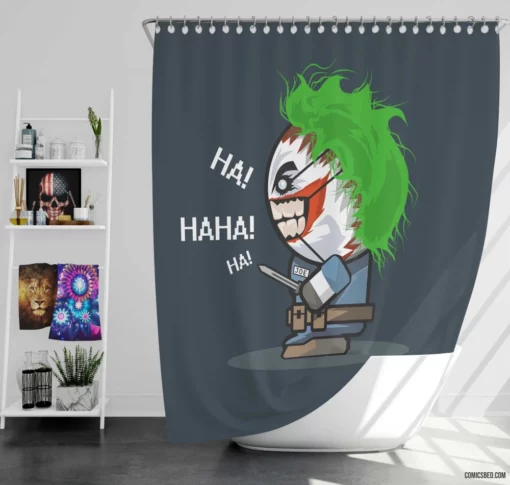 Joker DC Mischief Incarnate Comic Shower Curtain