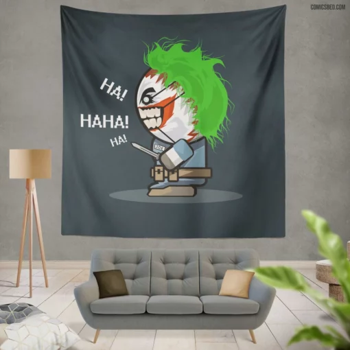 Joker DC Mischief Incarnate Comic Wall Tapestry