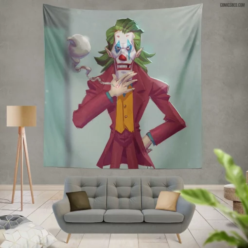 Joker DC Mischief Unleashed Comic Wall Tapestry