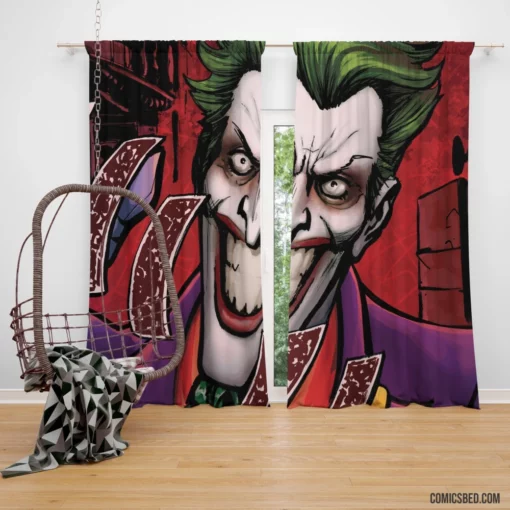 Joker DC Mischievous Villain Comic Curtain