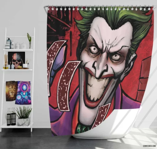 Joker DC Mischievous Villain Comic Shower Curtain