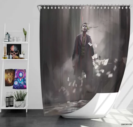 Joker DC Mysterious Clown Comic Shower Curtain