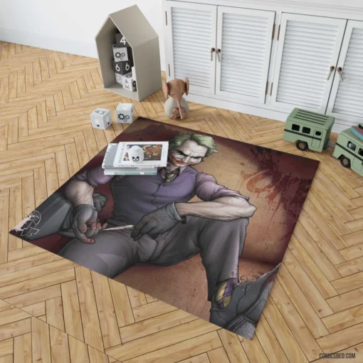 Joker DC Mysterious Mastermind Comic Rug 1