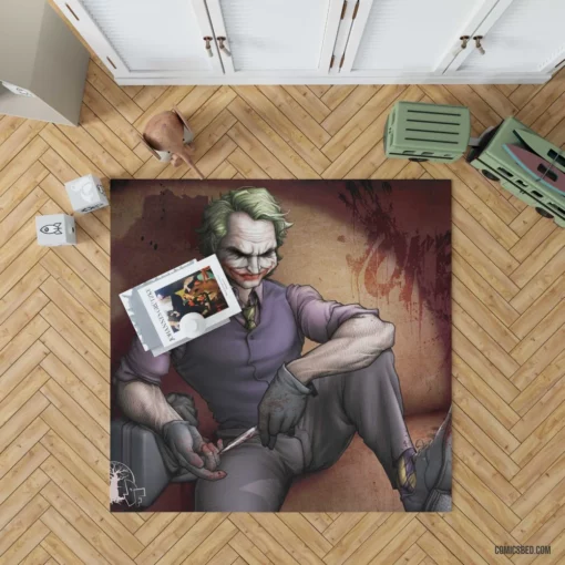 Joker DC Mysterious Mastermind Comic Rug