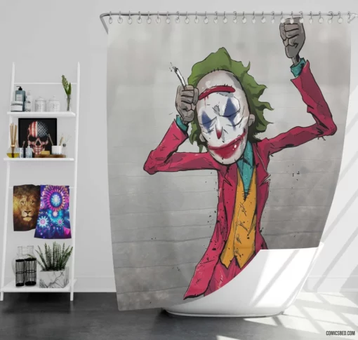 Joker DC Mysterious Persona Comic Shower Curtain