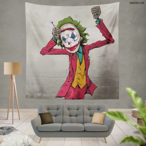 Joker DC Mysterious Persona Comic Wall Tapestry