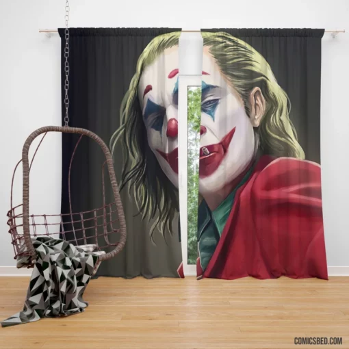 Joker DC Playful Charade Comic Curtain