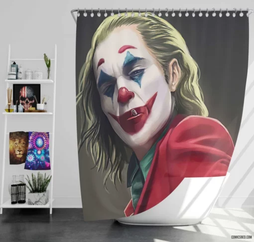 Joker DC Playful Charade Comic Shower Curtain