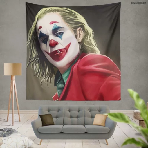 Joker DC Playful Charade Comic Wall Tapestry