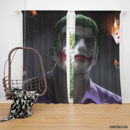 Joker DC Playful Enigma Comic Curtain