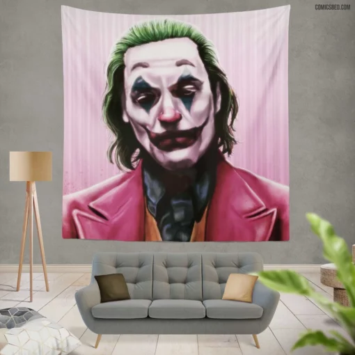 Joker DC Puzzling Trickster Comic Wall Tapestry