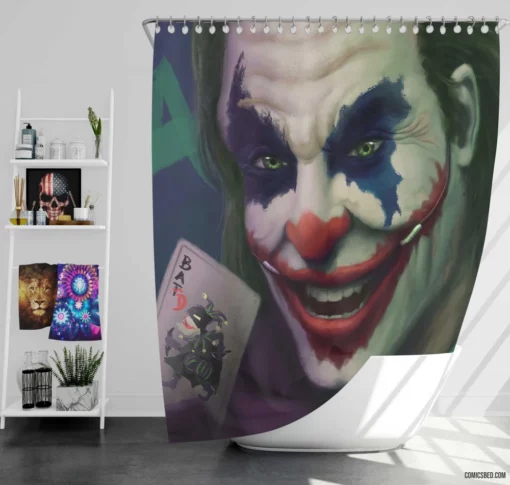 Joker DC Unfathomable Mystery Comic Shower Curtain