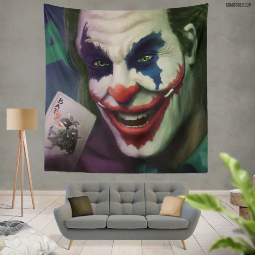 Joker DC Unfathomable Mystery Comic Wall Tapestry