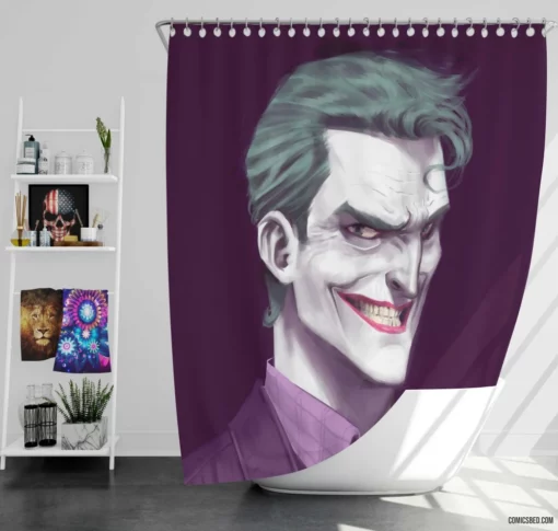 Joker DC Unforeseen Opponent Comic Shower Curtain