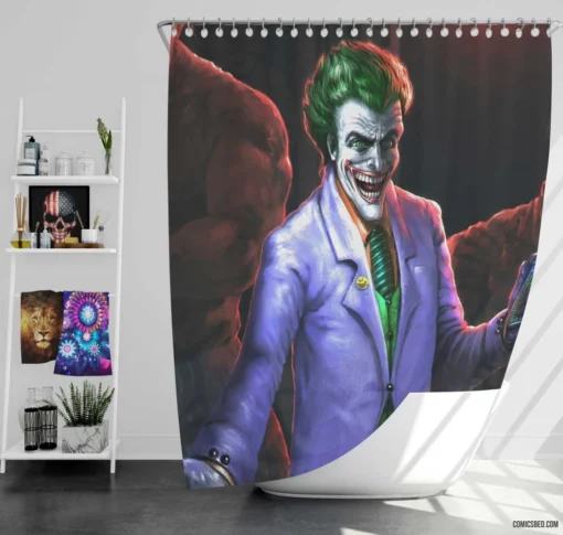 Joker DC Unpredictable Adversary Comic Shower Curtain