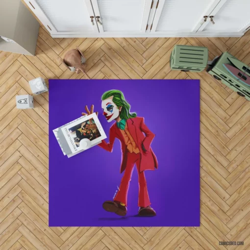 Joker DC Unpredictable Laughter Comic Rug