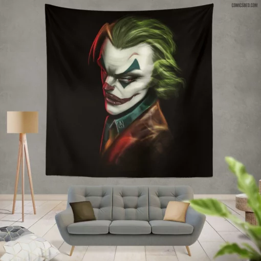 Joker DC Unpredictable Opponent Comic Wall Tapestry