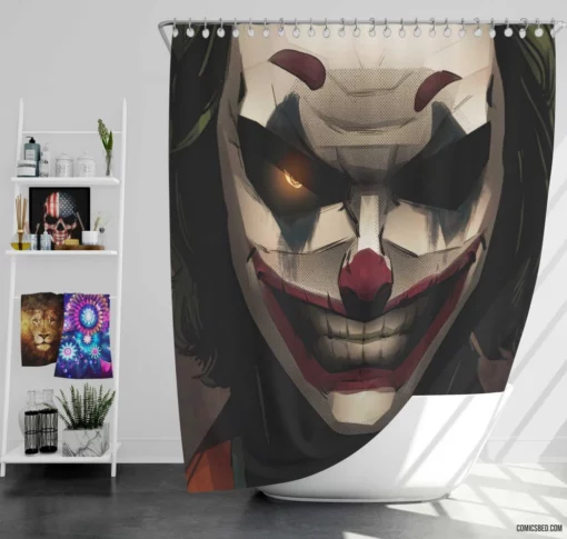 Joker DC Unraveled Mystery Comic Shower Curtain