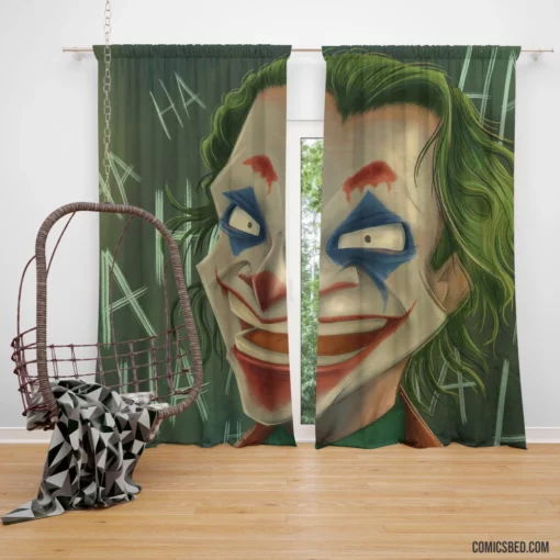 Joker DC Villainous Enigma Comic Curtain