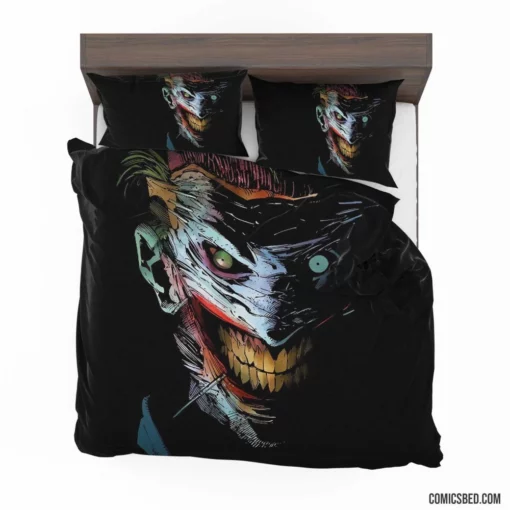 Joker Dark Grin Creeping Chaos Comic Bedding Set 1