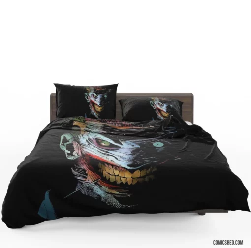 Joker Dark Grin Creeping Chaos Comic Bedding Set