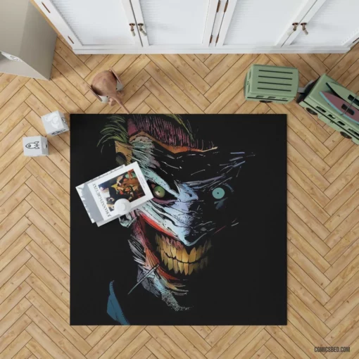 Joker Dark Grin Creeping Chaos Comic Rug