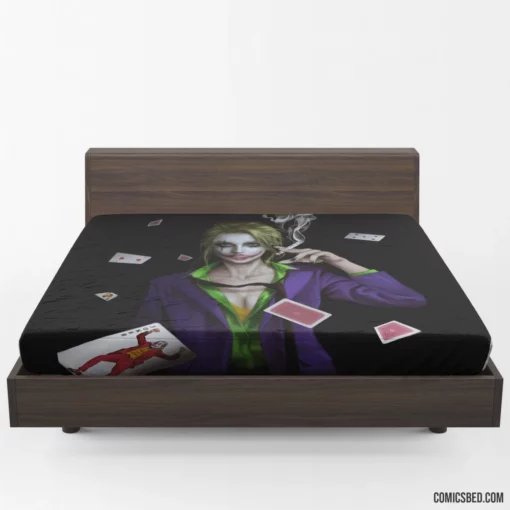 Joker Girl Smoking DC Trickster Comic Fitted Sheet