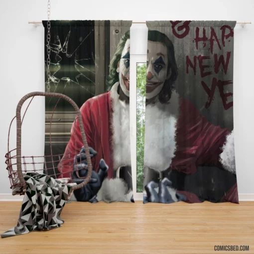 Joker Happy New Year DC Clown Comic Curtain