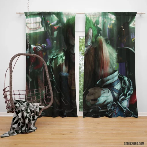 Joker Harley Quinn Mad Love Comic Curtain