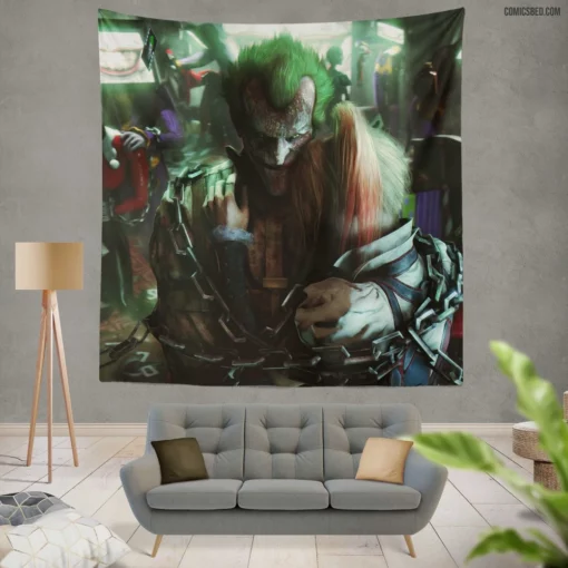 Joker Harley Quinn Mad Love Comic Wall Tapestry