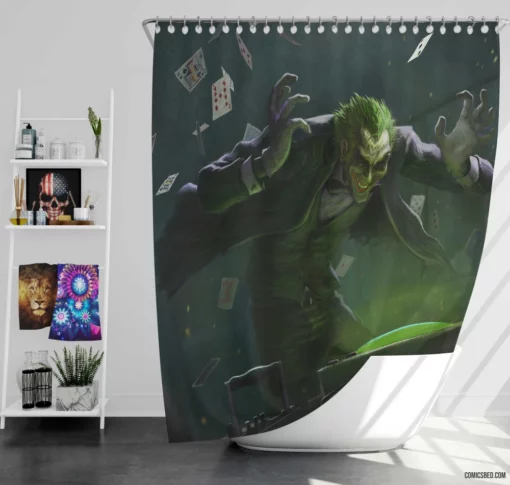 Joker Marvel Mysterious Trickster Comic Shower Curtain