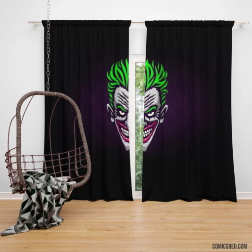 Joker Minimalist Chaotic Essence Comic Curtain