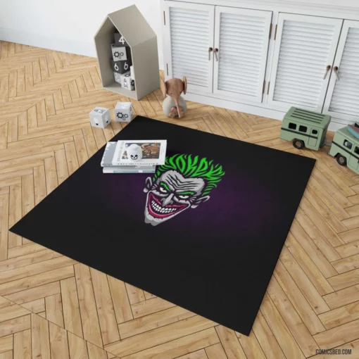 Joker Minimalist Chaotic Essence Comic Rug 1