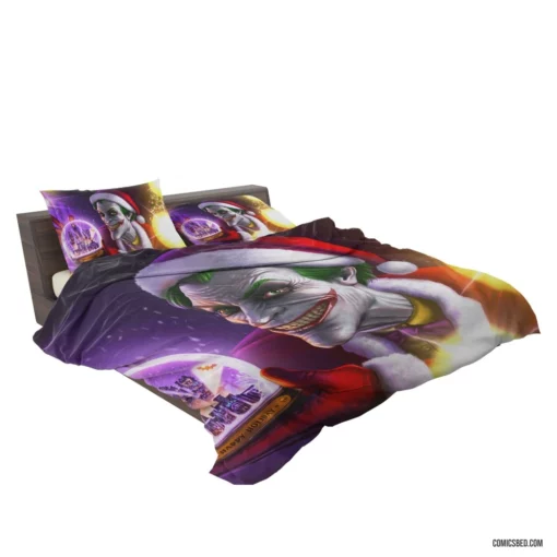 Joker Santa Hat DC Clown Comic Bedding Set 2