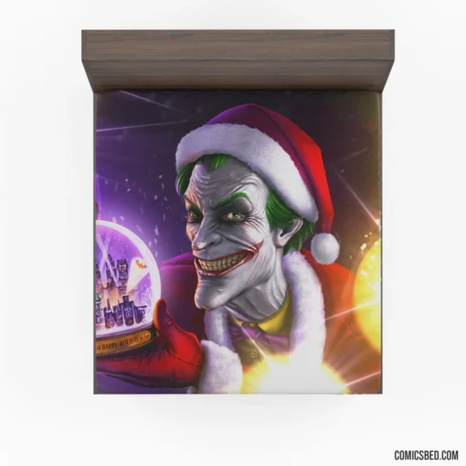 Joker Santa Hat DC Clown Comic Fitted Sheet 1