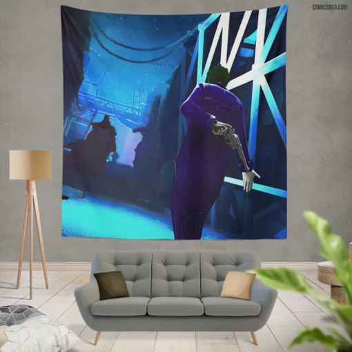 Joker vs. Batman Epic Showdown Comic Wall Tapestry