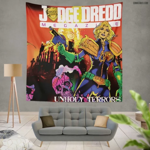 Judge Dredd & Anderson Law Keepers Comic Wall Tapestry