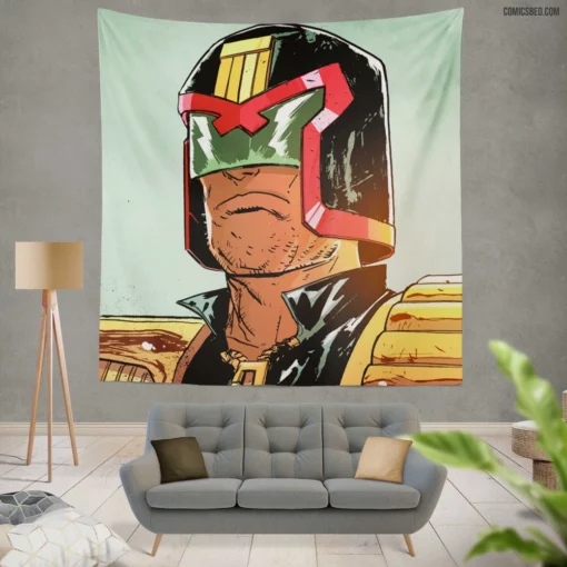 Judge Dredd Law and Order Comic Wall Tapestry