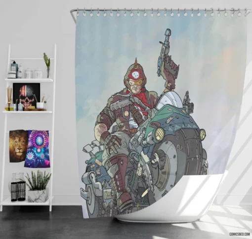 Judge Dredd Urban Enforcer Comic Shower Curtain