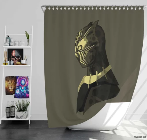 Jungle Ruler Black Panther Saga Comic Shower Curtain