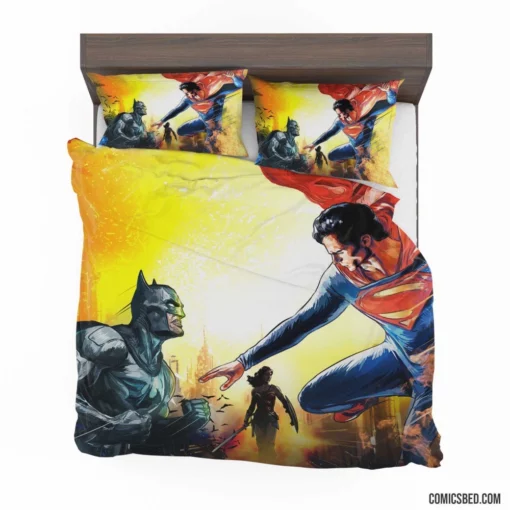 Justice League Batman Superman Trinity Comic Bedding Set 1