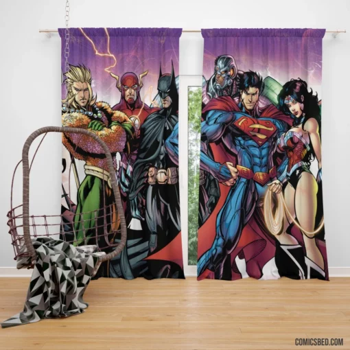 Justice League DC Earth Guardians Comic Curtain