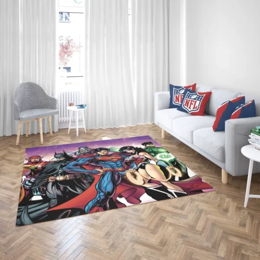 Justice League DC Earth Guardians Comic Rug 2