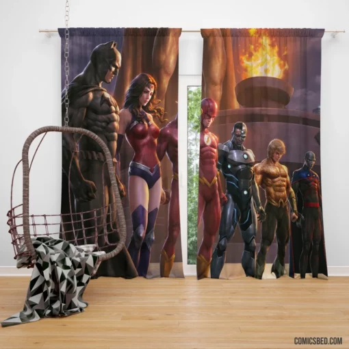 Justice League DC Super Squad Comic Curtain