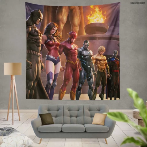 Justice League DC Super Squad Comic Wall Tapestry