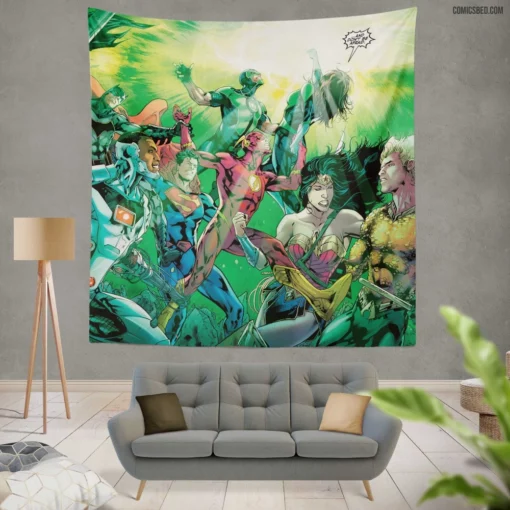 Justice League DC Super hero Comics Wall Tapestry